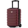 Flight Knight Valigie Rigide in ABS leggere a 2 ruote - Bagaglio a mano approvato per oltre 100 compagnie aeree come British Airways, Ryanair e easyJet, valigia da cabina 40x20x25cm