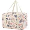 Narwey Bagaglio a Mano 40x20x25 Ryanair Borsone da Viaggio Pieghevole Borsa da Cabina Aereo Borsa Palestra Borsa Weekend (Fenicottero Beige)