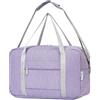 Narwey per Ryanair Aereo Bagaglio a Mano 40X20X25 Borsone da Viaggio Pieghevole Borsa da Cabina Sotto il Sedile per Donna e Uomo 20L (Viola)