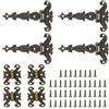 JINJUMEI 8 Pezzi Cerniere Antiche Cerniere Mobili Vintage Bronzo Cerniere a T Cerniere per Ante Legno Vintage Cerniere Retrò per mobili, porte, cassetti, porte, librerie, scatole in legno 2 Modelli