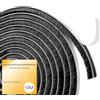 ZZHBSR Guarnizione a spazzola autoadesiva, 10 m, 9 mm (L) x 23 mm (D), guarnizione a spazzola per tapparelle, porte scorrevoli, finestre, porte, armadi, porte e zanzariere