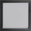 DEMLOU Griglia di Ventilazione in Alluminio Nero RAL 9005 - 25 x 25 cm. | Formato quadrato compatto - rete protettiva - finitura nera testurizzata - camino e stufa - trattamento 200 °C