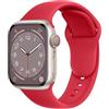 ELETTRONEO C1 Cinturino per Apple Watch Ultra 3 2 49mm, Serie 11 10 46mm, 9 8 7 45mm 41mm, SE 6 5 4 44mm 40mm, 3 2 1 42mm 38mm Donna Uomo Band Bracciale Sport Silicone, Natale rosso
