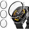 Kamita [3Pezzi] Kamita Custodia Compatibile con Garmin Venu 3 45mm, Duro PC Bumper Case con Protezione Dello Schermo in Vetro Temperato, Custodie Protettiva a Copertura Totale per Garmin Venu 3 (Chiaro*3)