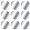 MOSUO 9 Pezzi Placche Metalliche Adesive (9 Tonde) Piastra Metallo con Adesivo Universale per Supporto Cellulare Auto Magnetico/Porta Telefono Auto Magnetico e Altro Prodotti con calamita, Argento