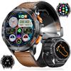 ESFOE Orologio da uomo GPS da corsa da uomo, torcia a LED, batteria da 530 mAh, AMOLED 10 ATM, smartwatch militare con bussola, barometro, frequenza cardiaca, SpO2, monitoraggio del sonno per Android iOS