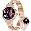 CIVO Orologio Smartwatch Donna Fitness: Sport Contapassi Smart Watch Oro Rosa Impermeabile - Chiamate e Whatsapp Smartwatch Compatibile Android iOS