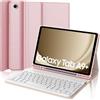WINCHKING Tastiera per Samsung Galaxy Tab A9 Plus 11, Cover con Tastiera Galaxy Tab A9+, Custodia Italiano Bluetooth Rimovibile Keyboard per Samsung a9 Plus Tablet 2023 11 Pollici, Rosa chiaro