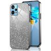 GOGME Glitter Cover per Realme 9 Pro+ Plus 5G / Realme 9 4G, Tlaio Elettrolitico Silicone TPU Antiurto Trasparente/Brillare Protective Custodia. Nero