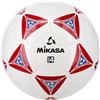 Mikasa - Pallone da Calcio Professionale (Rosso/Bianco, Misura 5).