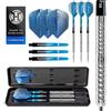 Harrows Pulse 90% freccette in tungsteno | Set di freccette con punta in acciaio con custodia | 21 g, 22 g, 23 g, 24 g, 25 g e 26 g | Include alberi Supergrip Fusion e alette Prime da 100 micron (26g)
