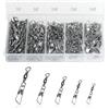 Realure 100/200 Pezzi Vortici Pesca Trota, Pesca Carabina Vortice, Pesca in Acciaio Inox con Moschettone, Esche da Pesca Vortice per Acqua Salata, Accessori da Pesca Vortice,5 Dimensioni 7/8/10/12/14#
