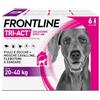Frontline Triact, 6 Pipette, Cane L (20-40Kg), Antiparassitario Per Cani E Cuccioli Di Lunga Durata, Protegge Il Cane Da Pulci, Zecche, Zanzare, Pappataci E Leishmaniosi, Antipulci 6 Pipette
