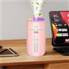 Kissleaf Mini umidificatore da 250 ml, per camera da letto/cameretta dei bambini/piante, luce a 7 colori, 6H, lunga durata, 28 dB, silenzioso, batteria di tipo C, umidificatore elettrico (rosa)