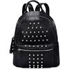 DonDon Zaino donna similpelle con borchie Sfera nero