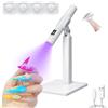Zosppei Lampada UV portatile per unghie, lampada per chiodo UV portatile ricaricabile,Mini luce a LED asciugata per unghie con modalità 2-timer e supporto magnetico,schermo LCD, adatto per fai da te