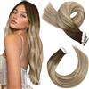 Moresoo Extension Biadesive Capelli Veri Shatush #3/8/22 55cm 50g 20pz