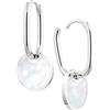 THIORA 'Oasis Collection' Orecchini a cerchio da donna | Orecchini in acciaio inox con madreperla e opzioni bicolori | Gioielli che racconta storie | oro, oro rosa, argento, Acciaio inossidabile