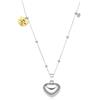 Dada Gioielli - Collana Mamma Pendente Bi-Lingua Amore Chiama Angeli Catena Rosario 80+10+10 cm (Oro)