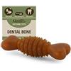 Nosli Natural Toys Dental Bone - Osso da masticare per cani - In gomma naturale senza coloranti - Giocattolo ossa cane - Giocattolo per cani con ossa con gommini - Ossa di cane in gomma naturale (L)