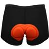 FOVAOK Unisex Nero Bicicletta Ciclismo Pantaloni Solido Confortevole Biancheria Intima Spugna Gel 3D Imbottito Bike Pantaloni Corti Pantaloncini Ciclis, Colore unico, XXL