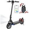 iScooter 10" Monopattino Elettrico Adulto con Serrature Elettroniche, Motore da 500W, Autonomia 40-45KM, 6/10/15/25 KM/H, Monopattino Elettrico con App, Pieghevole, Carico 150 kg, Borsa
