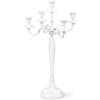 Gräfenstayn Candelabro portacandele 1, 3 o 5 Bracci - Varie Misure - candelabro Color Argento, Nero, Bianco od Oro (L, Bianco)