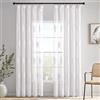 MIULEE Tende Trasparente per Interni con Fettuccia, Tenda Finestre con Motivo a Foglia Ricamata, Tende Voile per Camera da Letto Moderne Casa Soggiorno e Salotto 2 Pezzi 140x225cm Bianco