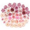 MOTONG 50 PCS Fiori Finti per Decorazioni Fiori per Torte Fiorellini Finti per Decorazioni Testa di Fiore Finta per Bomboniere Cimitero Margherite Ghirlanda Decorazioni Primavera Rosso Viola