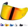 JQF Gear Visiera Casco Moto per FF808,Protezione per Il Vento del Motociclo,Casco Parabrezza Moto Visiera a Lente Integrale per Stream II,Visiera Lente Per Casco (Rosso)