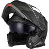 ORIGINE Casco Moto Modulare Bluetooth Omologato ECE Voice Dial Casco Moto Chiamata Vivavoce (SPIKE BLACK TITANIUM,S)
