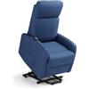 REDÒKASA Poltrona relax elettrica Seattle Plus per anziani, 1 o 2 motori, 2 ruote, Kit Optional Batteria, dimensioni contenute, tessuto antimacchia idrorepellente (2 Motori, Carta da Zucchero)