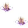 BESTonZON 2 Pz Per Il Primo Compleanno Fascia Per Bambini Fascia Per Da Bambina Cuffia Appena Nata Cappello Per Il 1° Compleanno Cappelli Per Neonati Cofani Viola,porpora