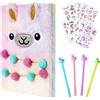 OFFCUP Quaderno Peluche con Unicorno, Diario Segreto, Unicorno Bambina (l5k)