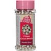 FunCakes Crispy Choco Pearls - Metallic Silver, Argento - Decorazioni di Cioccolato Commestibili, Ottime per Decorare Torte, Cupcake, Biscotti e Pasticcini - Decorazione di Torte e Cupcake - 60 g