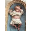 Zero Pam 50 CM Bebe Reborn Maschio Tutta In Silicone,Bambole Reborn Silicone Morbido Corpo Intero Con Capelli biondi, Bebe Reborns Realistico Bambole Che Sembrano Vere
