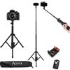 Acuvar Treppiede per fotocamera da 50 pollici in alluminio + supporto universale per smartphone + telecomando Bluetooth wireless per fotocamera per Sony Xperia Z3, Sony Xperia Z3 Compact, Sony Xperia Z2