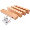 JOWE Maniglie per mobili in legno con viti, 4 maniglie in rovere o faggio (rovere laccato, trapezoidale, 160 mm)