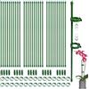 YIMINI 20 Pezzi Supporto per piante, Bastoncini per Orchidee, Tutori per Piante, Viene Fornito con 20 Moschettoni con 10 Tubi di Srolunga, per Piante Orchidee Pomodori, Sostegno per Piante (20pcs, 30cm+40cm)