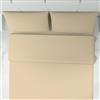 Corredocasa Completo Letto Set Lenzuola in Puro Cotone 100% Singolo Tinta Unita Lenzuola sopra, Lenzuolo sotto e 1 Federa - Biancheria da Letto, Made in italy (Beige)
