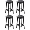 SDNAM Copri Sgabello Rotondo Impermeabile Fodera per Sedia Cuscino in Pelle PU 2/4 Pezzi, Copriseduta Sedie Rotonda Alta Elasticità per Pranzo, Cucina, Bar, Montaggio Facile(#1,Set of 4)