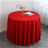 Highdi Tovaglia Rotonda Antimacchia, Hotel Banchetto Tovaglia Lavabile Tovaglie da Tavola Poliestere Tavolo Gonna per Giardino Matrimonio Festa Decorazione (200cm,Rosso Grande)