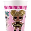 Procos 93469 LOL Party Cups Maximum Capacity 200 ml Pack of 8 Disposable Paper Cups Children's Birthday Party Tableware FSC