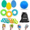 Homkuo set per allenamento delle mani e delle dita, pallina riabilitazione terapia mano, pallina antistress massaggio fisioterapia mano per rafforzare la presa avambraccio, arrampicata, alleviare lo stress