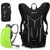 SPGOOD Zaino Bici 20L/25L/30L Impermeabile Traspirante per Uomo e Donna Con Parapioggia Copricasco - Moto Sportivo per Ciclismo Escursionismo Campeggio MTB