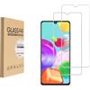Shunwige [2 PCS] Protezione dello schermo in vetro temperato, progettata per per Samsung Galaxy A41, vetro temperato/resistenza ai graffi/solo copertura dell'area del display.