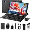 TIGERFU Tablet 10,4 Pollici Android 14.0, 4G LTE+5G WiFi, 36GB RAM+256GB ROM (2TB TF), Octa-Core Processor, 1920*1200, 8000mAh, 13MP+8MP, BT5.0, FHD,Tablet in offerta con Tastiera丨Mouse丨Penna - Grigio