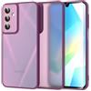 MIKULLE Cover per Samsung Galaxy A16 5G / 4G con 1 Pezzi Pellicola Vetro Temperato,Opaca Traslucida Hard PC e Silicone TPU Bumper Case Morbido Slim Antiurto AntiGraffio - Rosso