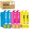 JoyPrinting 603XL Cartucce d'inchiostro compatibili con Epson 603 XL Cartuccie Multipack Nero per Expression Home XP-2150 XP-2105 XP-3150 XP-3100 XP-3105 WorkForce WF-2820DWF WF-2810DWF WF-2830