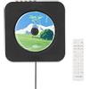 GAONAWAY Lettore CD Bluetooth per la casa, costruito in doppi altoparlanti HIFI, supporto radio FM, jack per cuffie AUX/USB Drive, display a LED copertura antipolvere lettore CD musicale con telecomando (nero)